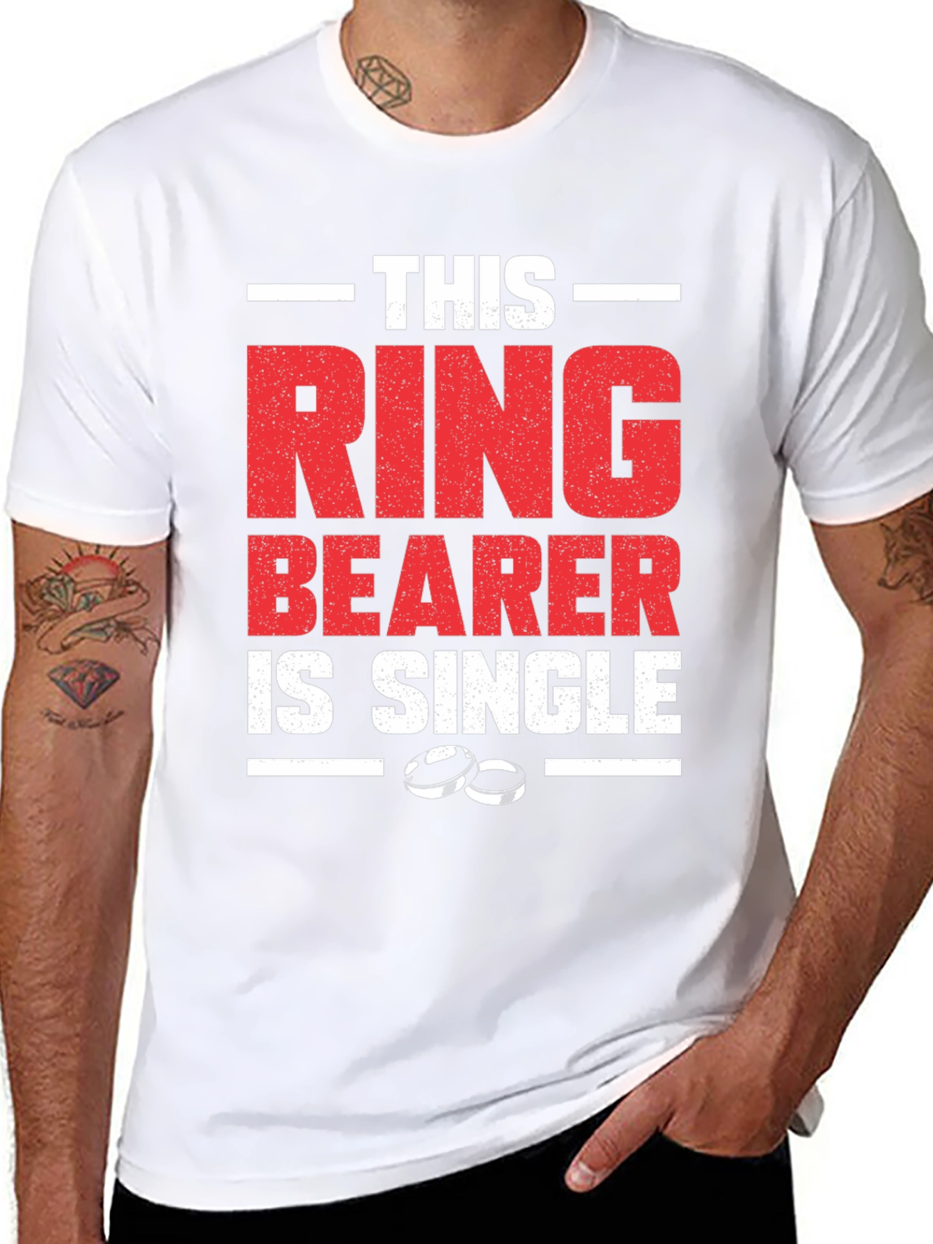 Funny Single Ring Bearer Black T-Shirt