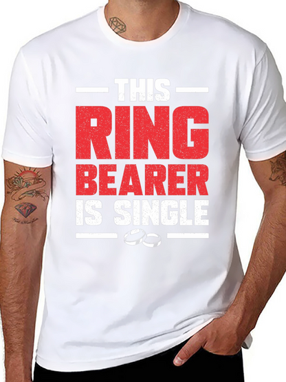 Funny Single Ring Bearer Black T-Shirt