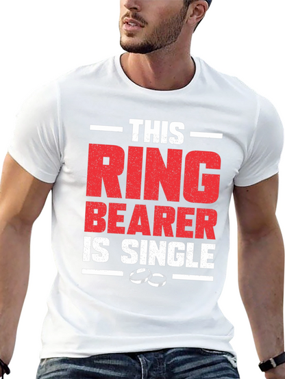 Funny Single Ring Bearer Black T-Shirt
