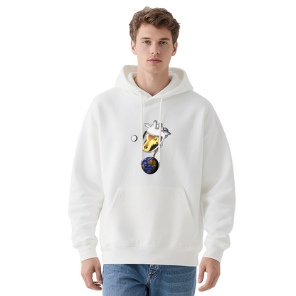 Cool Graphic Hoodie - Illustration Space-Helmeted With