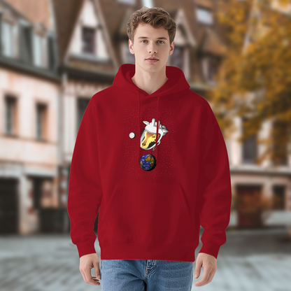 Cool Graphic Hoodie - Illustration Space-Helmeted With