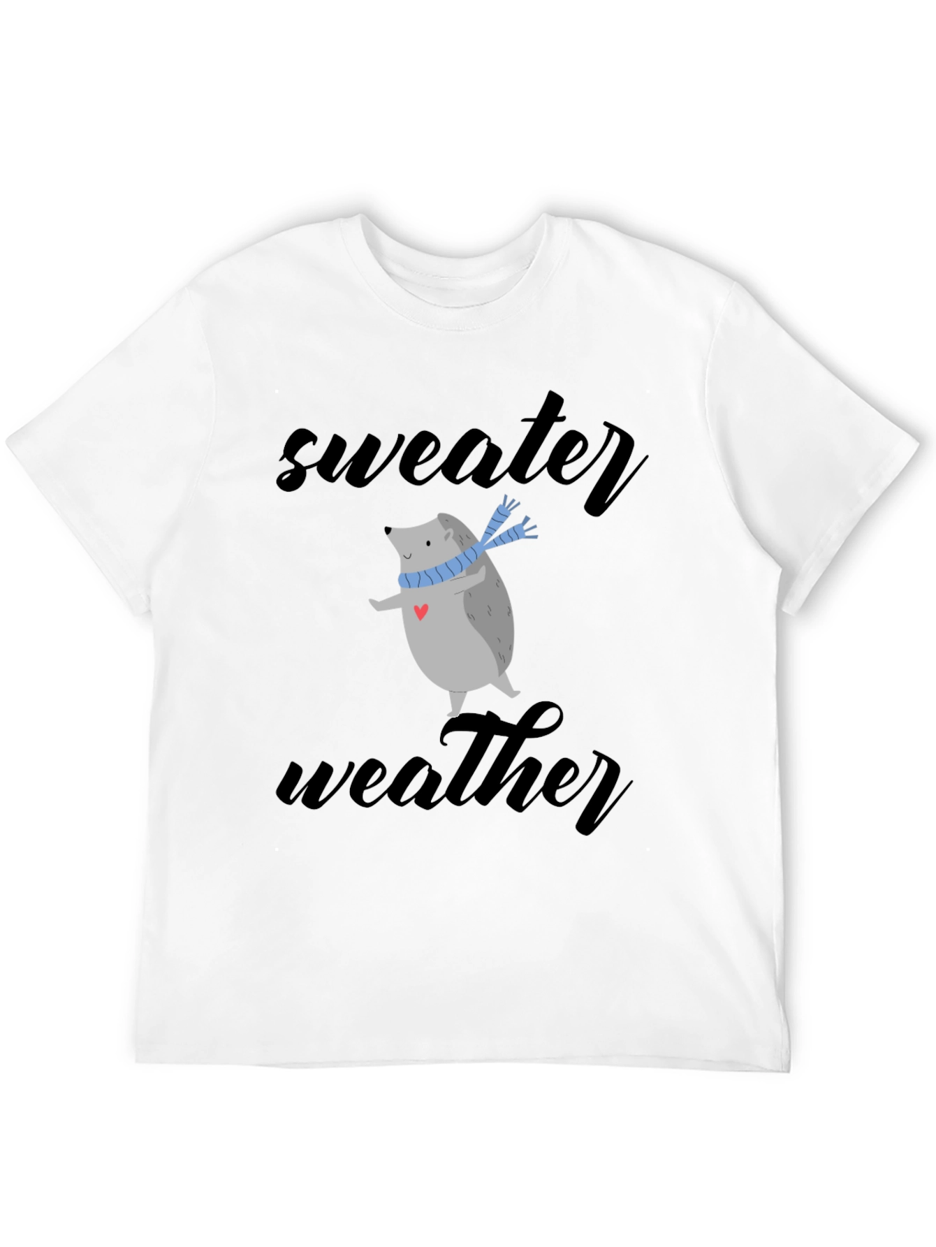 Sweater Weather Hedgehog Tee - Cute Winter Shirt