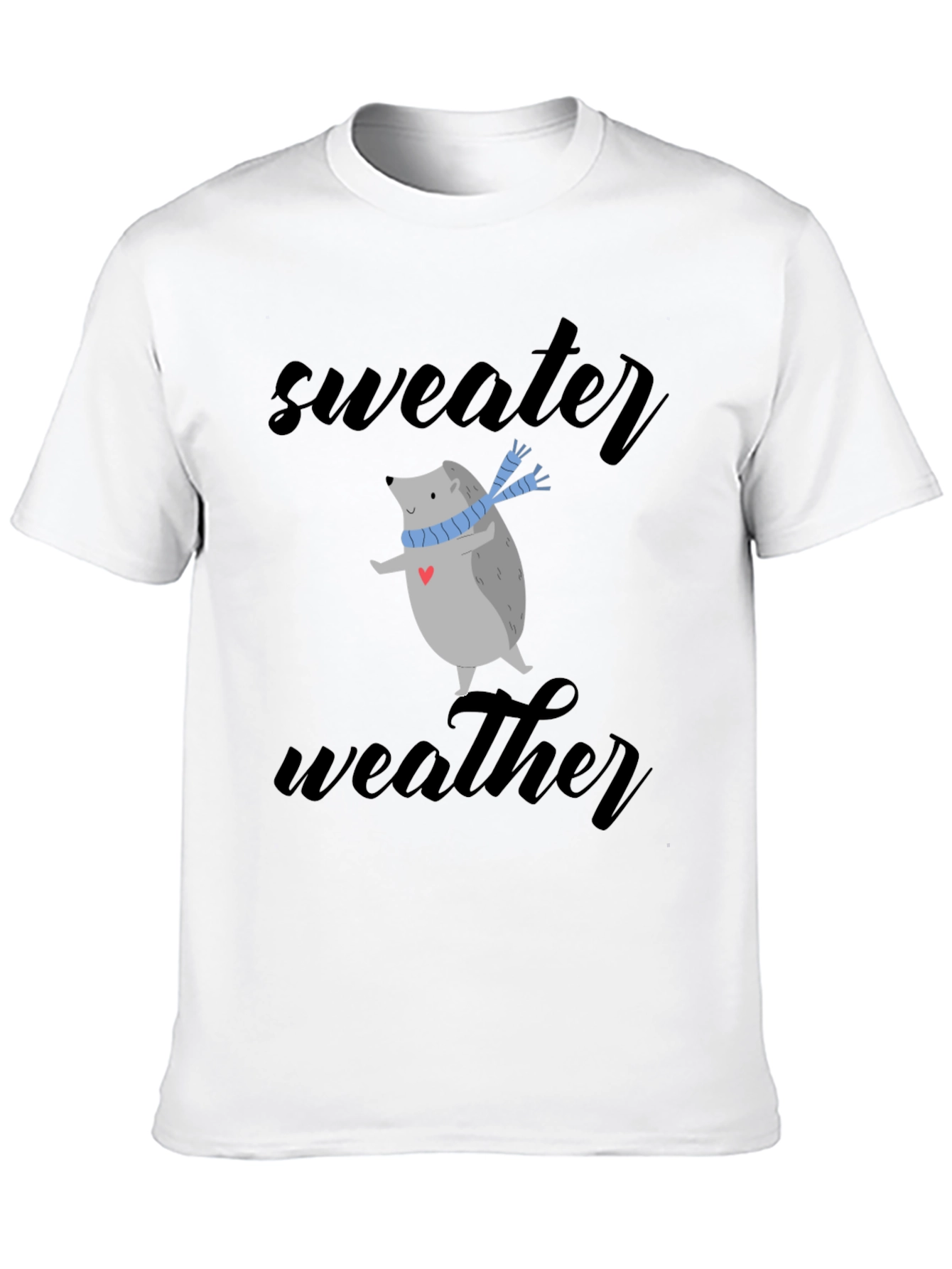 Sweater Weather Hedgehog Tee - Cute Winter Shirt
