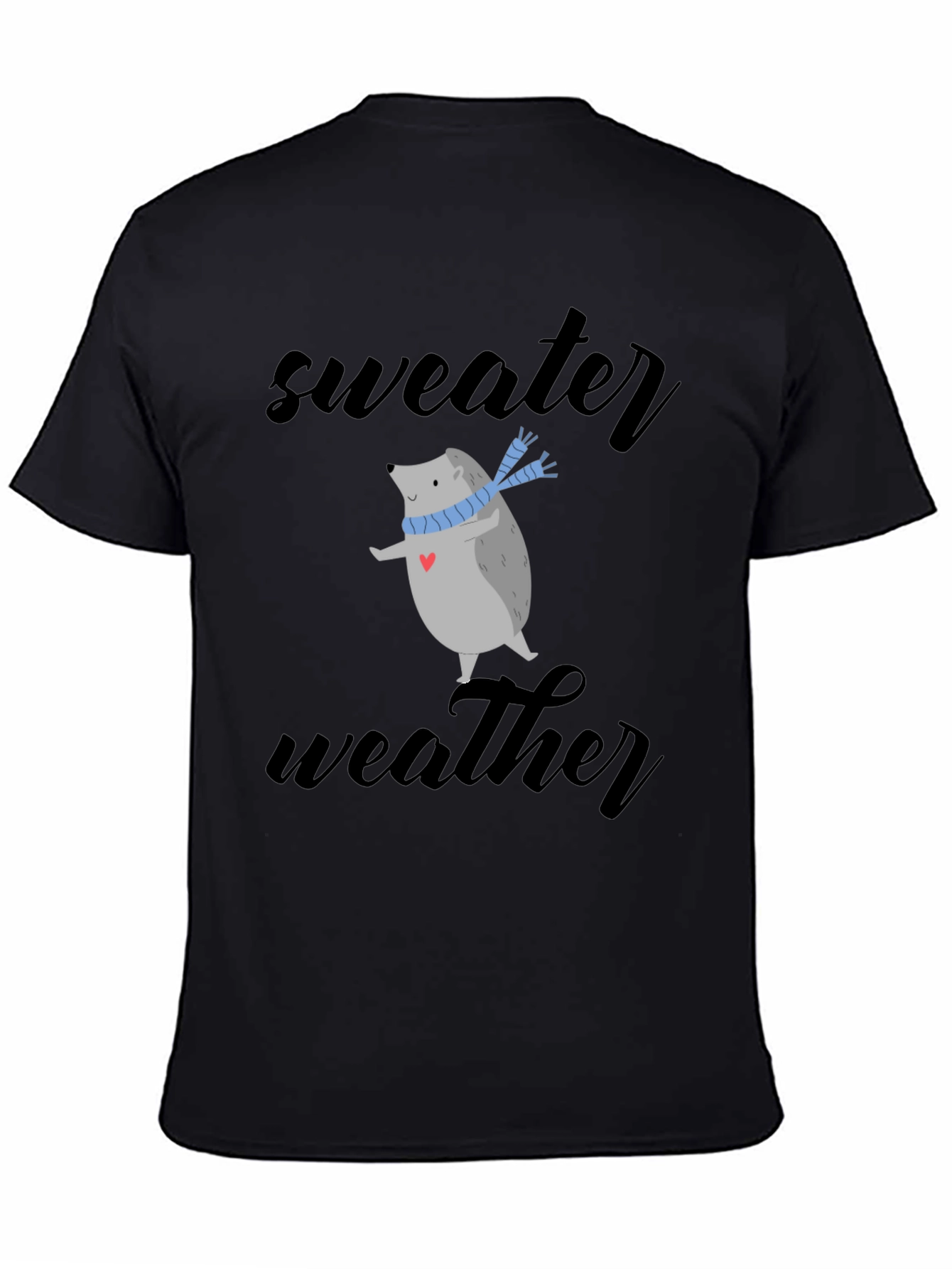 Sweater Weather Hedgehog Tee - Cute Winter Shirt