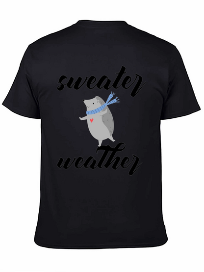 Sweater Weather Hedgehog Tee - Cute Winter Shirt