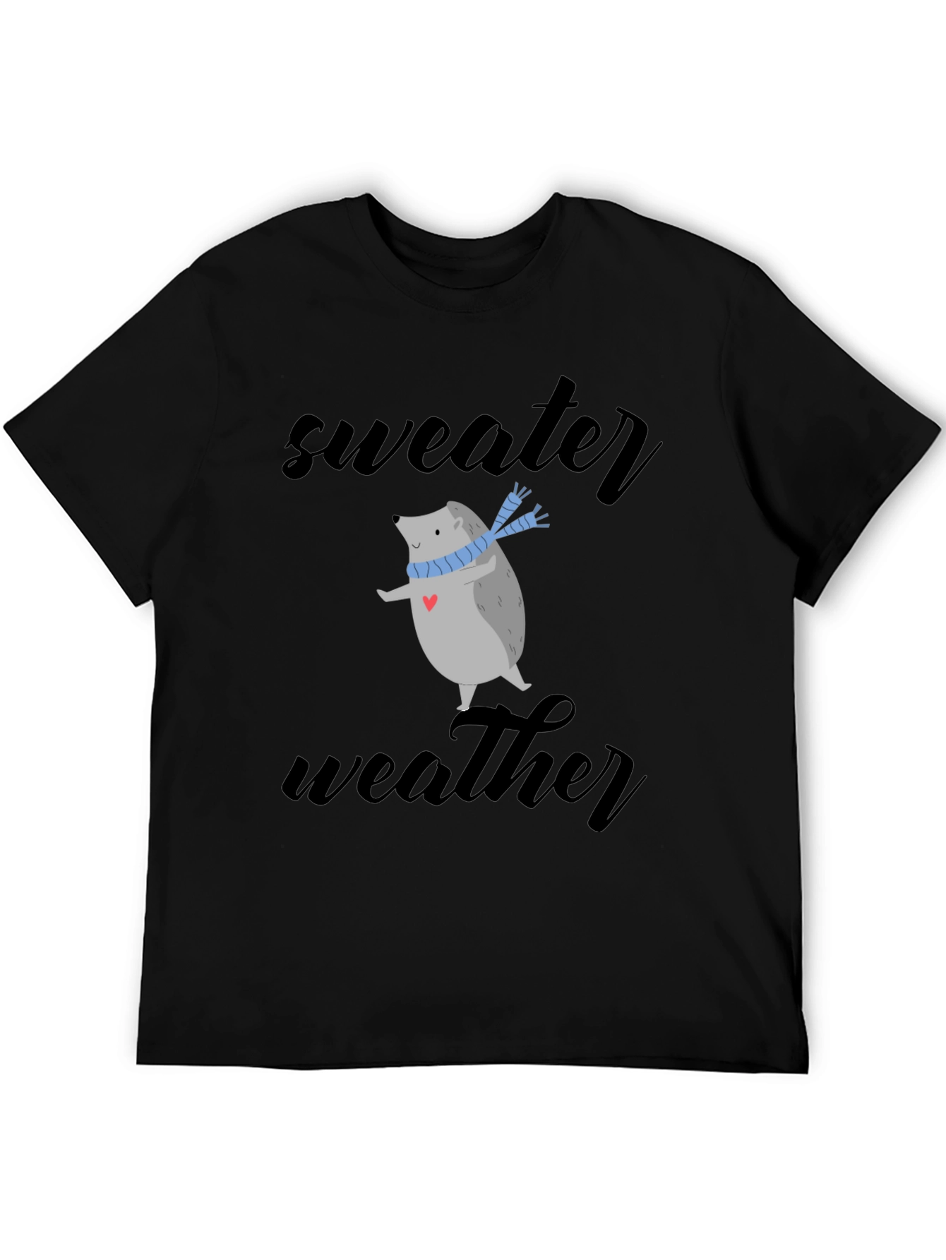 Sweater Weather Hedgehog Tee - Cute Winter Shirt