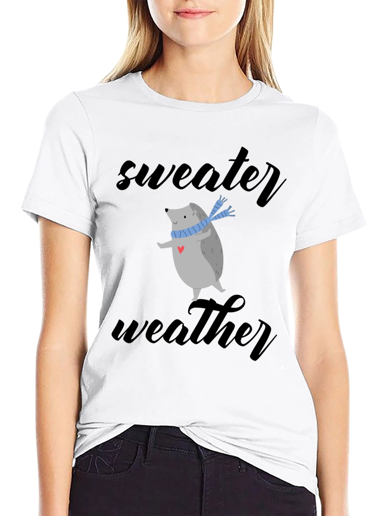 Sweater Weather Hedgehog Tee - Cute Winter Shirt
