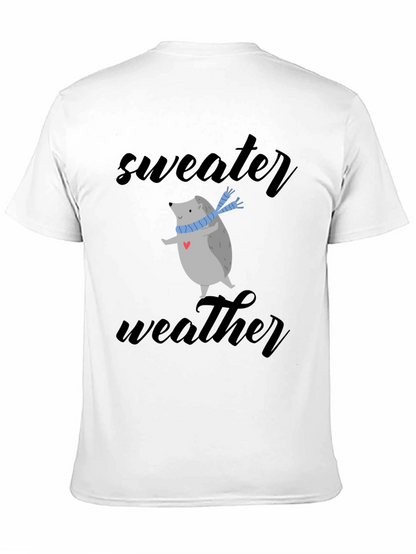 Sweater Weather Hedgehog Tee - Cute Winter Shirt