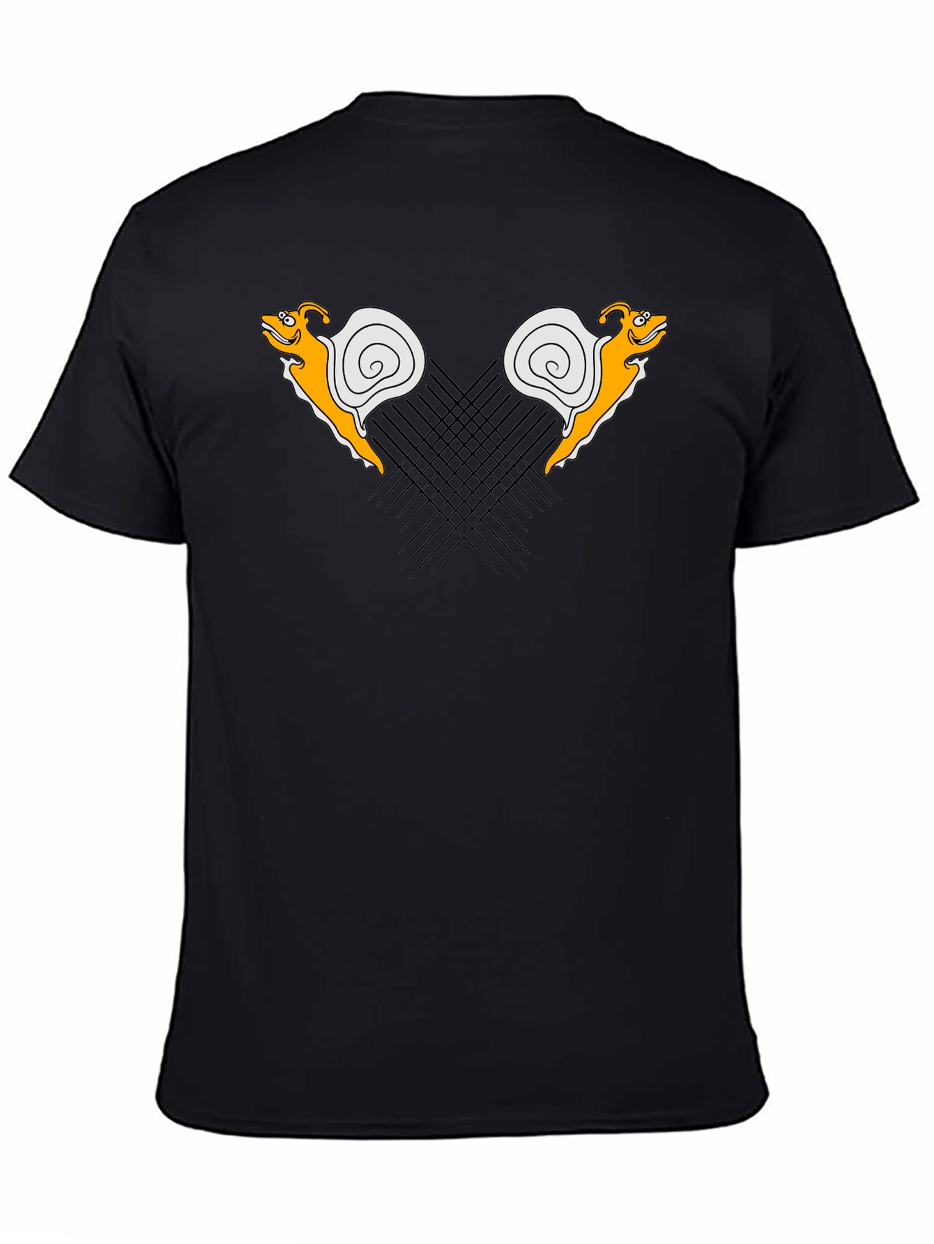 Fun Snail Graphic Tee - Black Casual T-Shirt