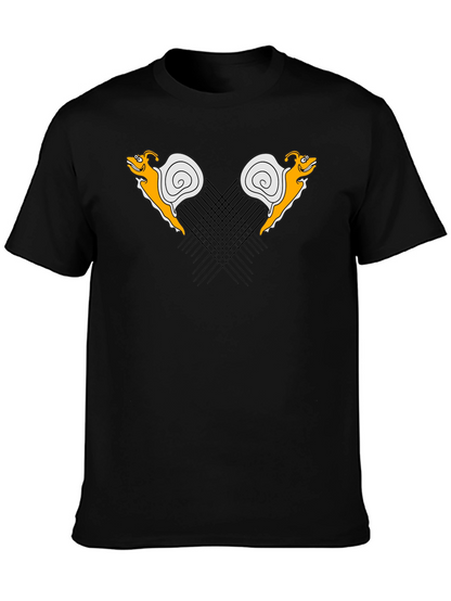 Fun Snail Graphic Tee - Black Casual T-Shirt