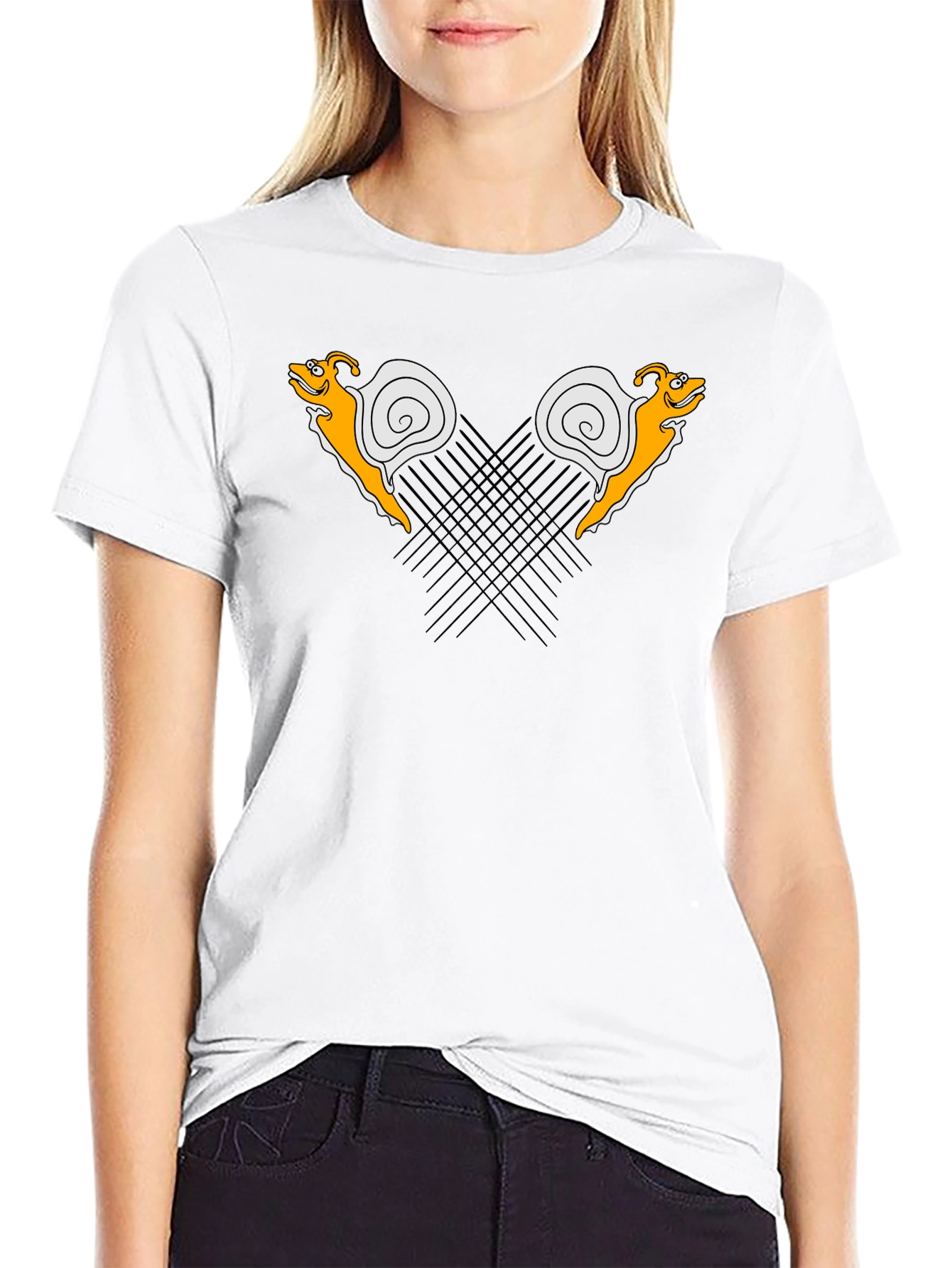 Fun Snail Graphic Tee - Black Casual T-Shirt