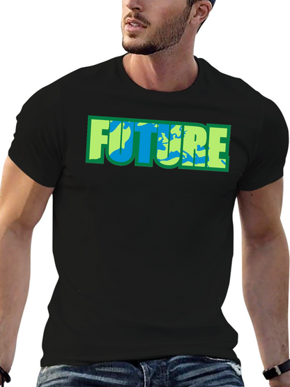 Earth Future Graphic Tee - Black Cotton Blend
