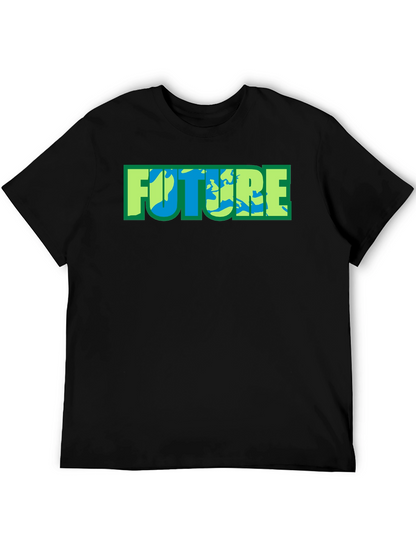 Earth Future Graphic Tee - Black Cotton Blend