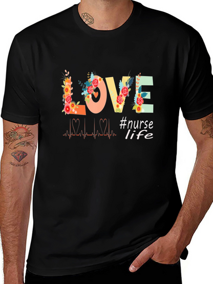 Nurse Life Love Floral T-Shirt