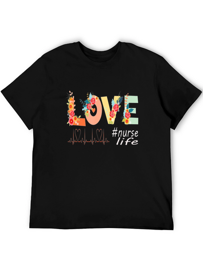 Nurse Life Love Floral T-Shirt