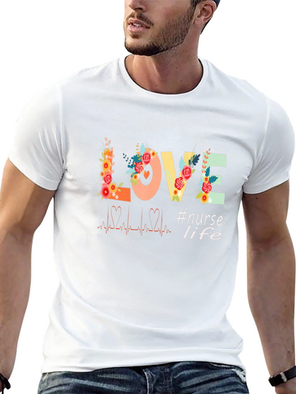 Nurse Life Love Floral T-Shirt