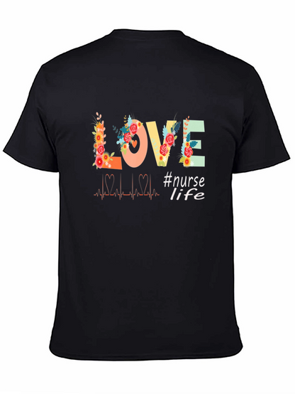 Nurse Life Love Floral T-Shirt