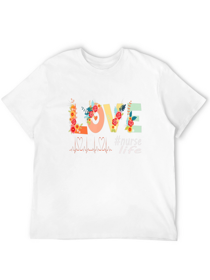 Nurse Life Love Floral T-Shirt