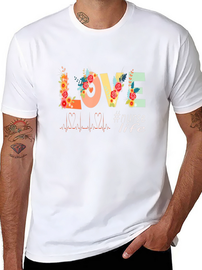 Nurse Life Love Floral T-Shirt