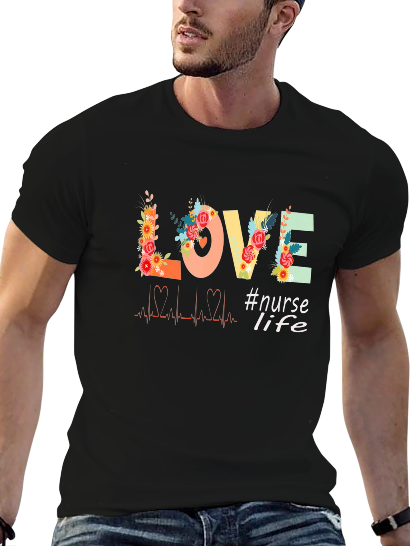Nurse Life Love Floral T-Shirt