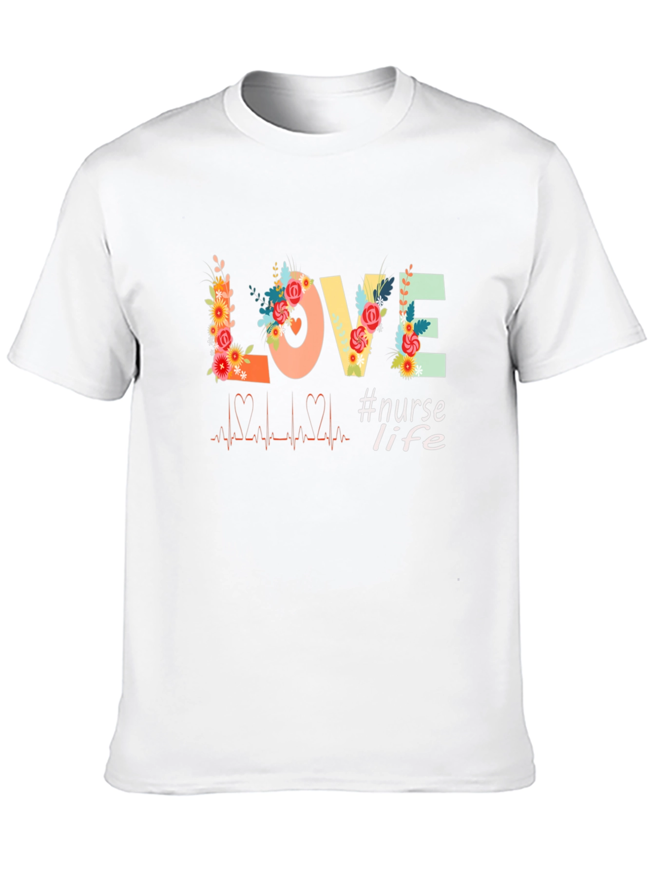 Nurse Life Love Floral T-Shirt