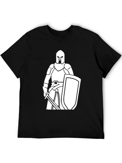 Knight Graphic Tee - Black Cotton T-Shirt