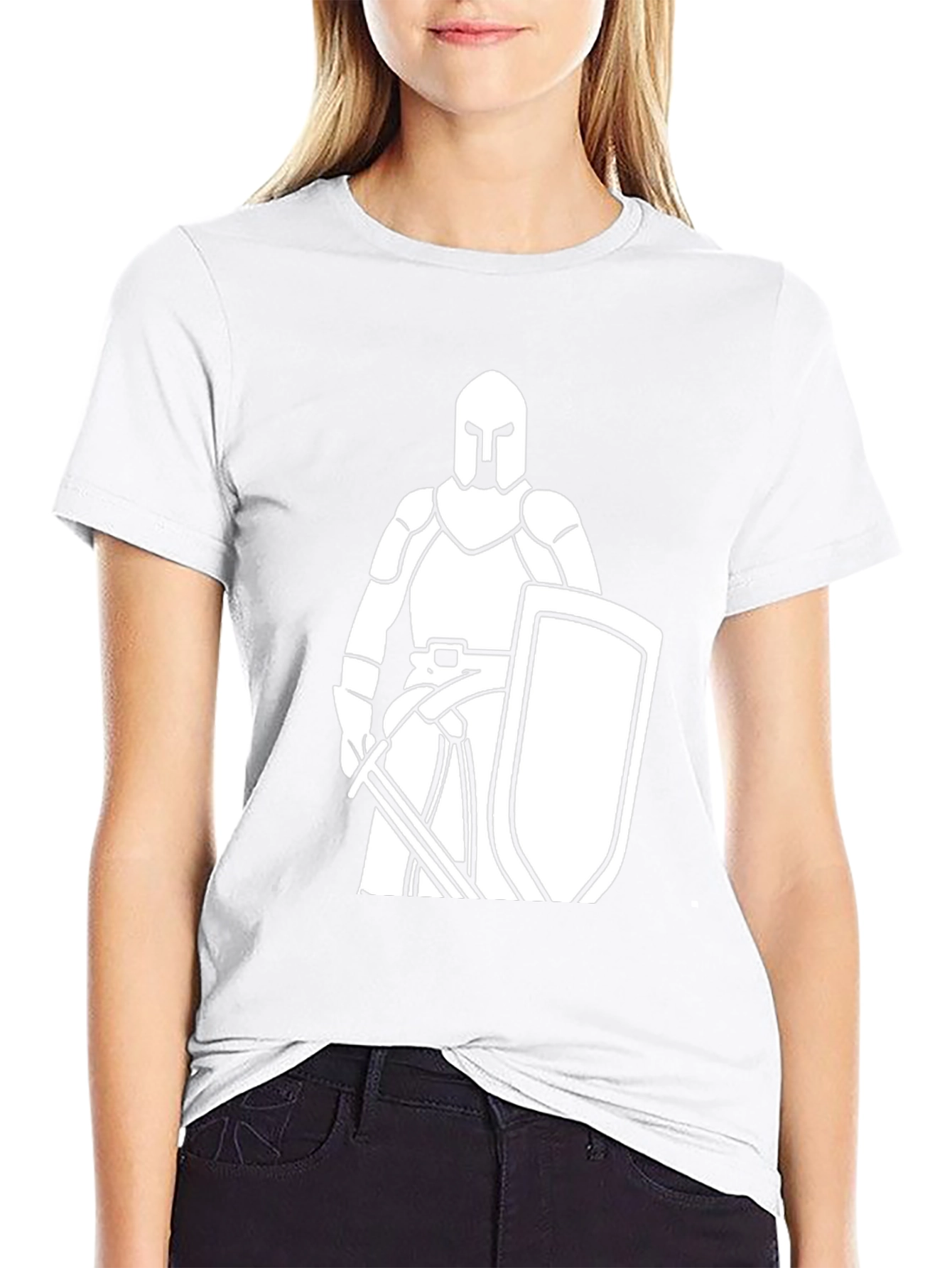 Knight Graphic Tee - Black Cotton T-Shirt