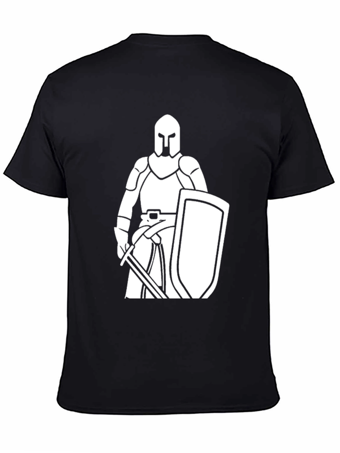 Knight Graphic Tee - Black Cotton T-Shirt