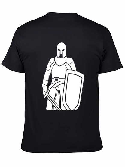 Knight Graphic Tee - Black Cotton T-Shirt