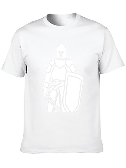 Knight Graphic Tee - Black Cotton T-Shirt