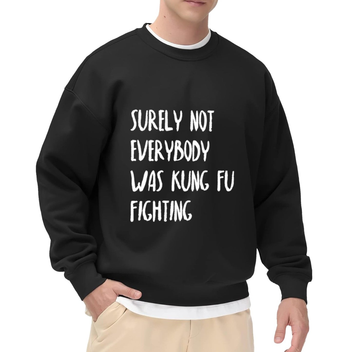 Kung Fu Fighting' Quote Graphic Crewneck