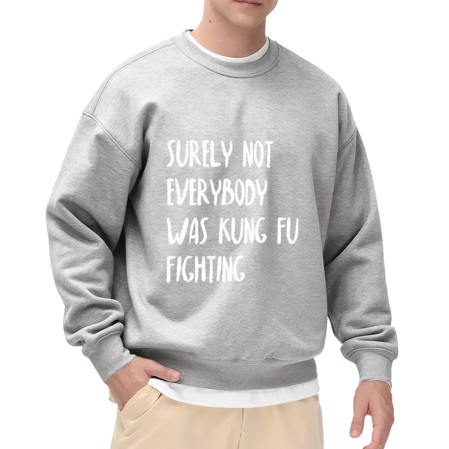 Kung Fu Fighting' Quote Graphic Crewneck