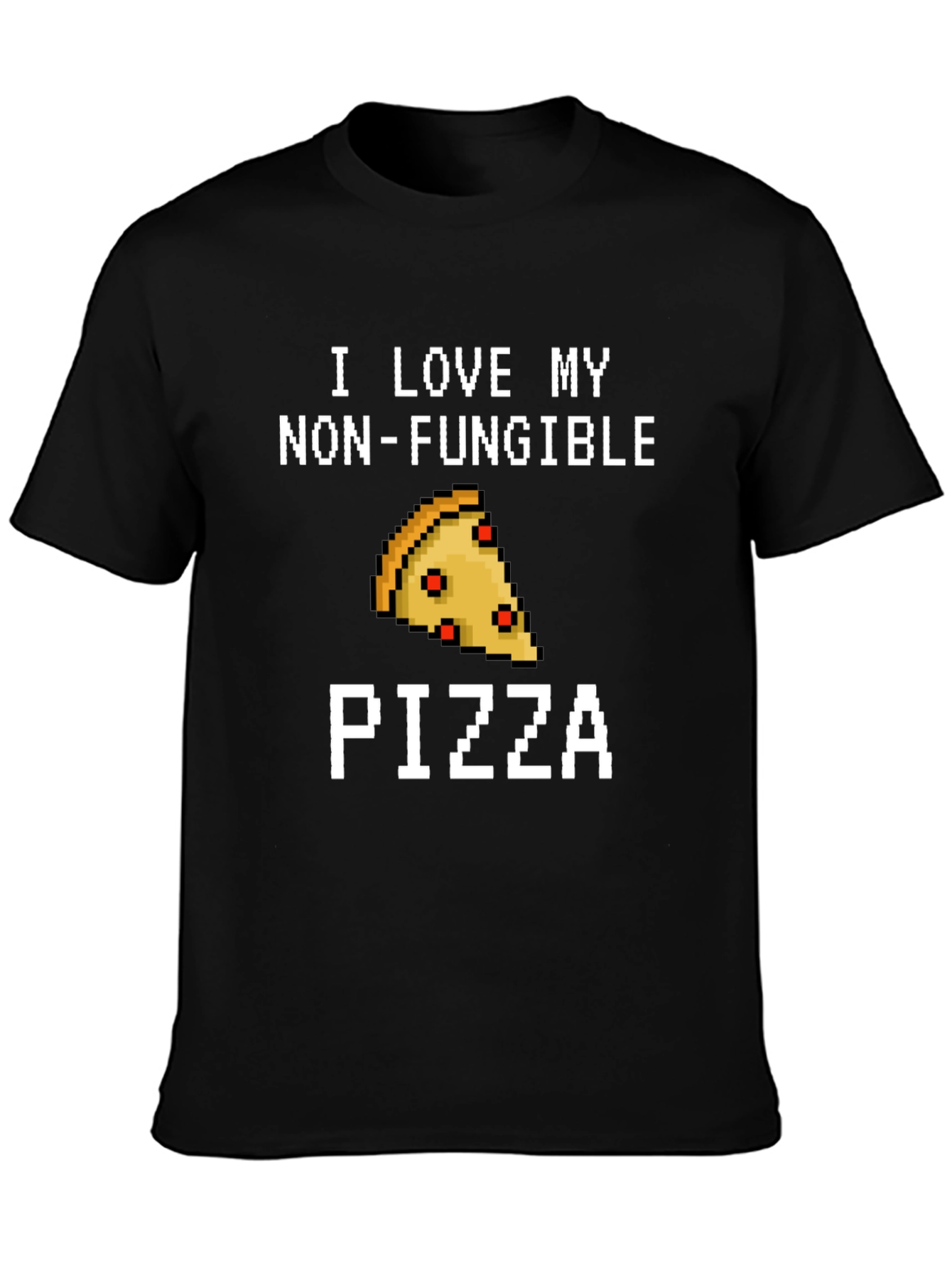 Non-Fungible Pizza T-Shirt - Pixel Art Foodie Tee
