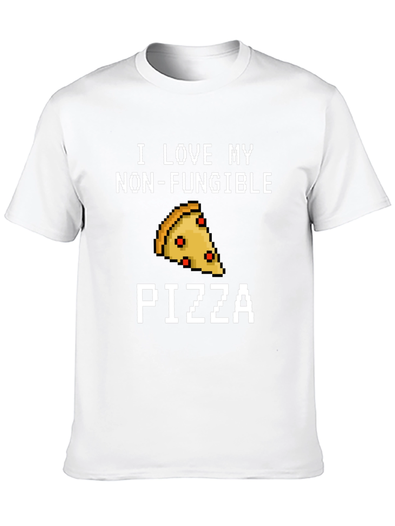 Non-Fungible Pizza T-Shirt - Pixel Art Foodie Tee