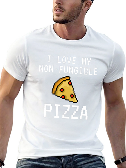 Non-Fungible Pizza T-Shirt - Pixel Art Foodie Tee