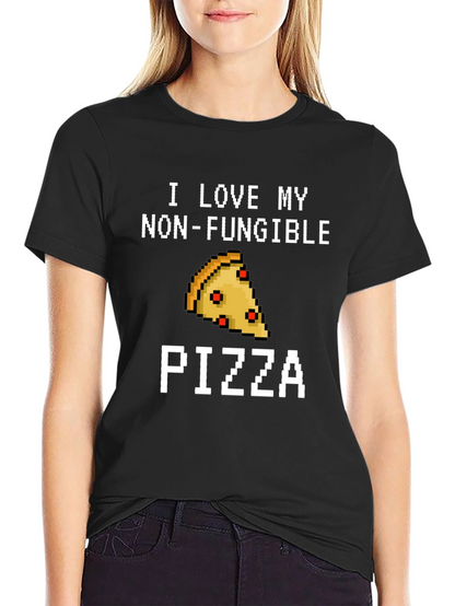 Non-Fungible Pizza T-Shirt - Pixel Art Foodie Tee