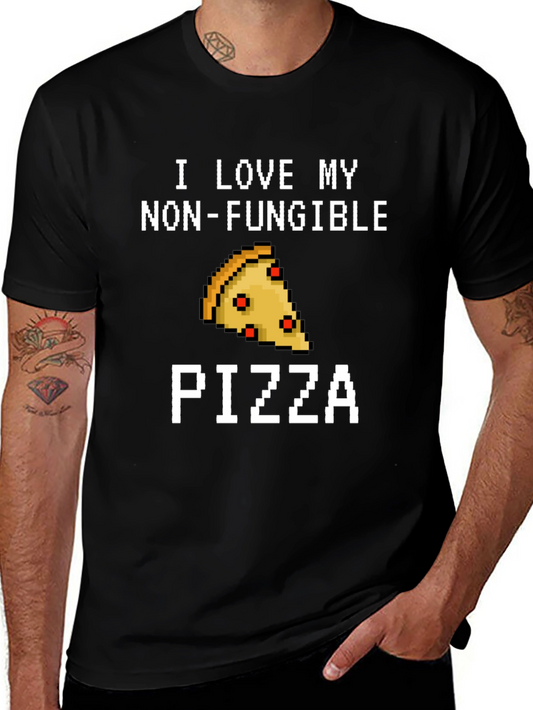 Non-Fungible Pizza T-Shirt - Pixel Art Foodie Tee