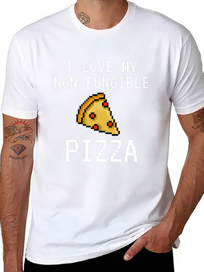 Non-Fungible Pizza T-Shirt - Pixel Art Foodie Tee