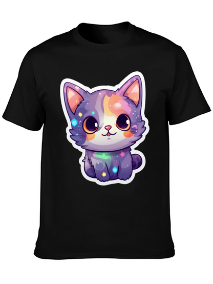Cute Galaxy Cat T-Shirt - Stylish Graphic Tee