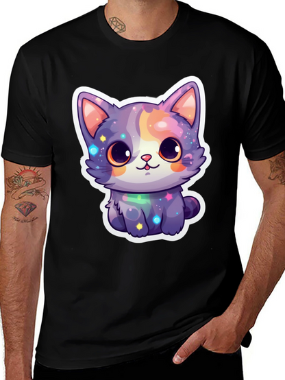 Cute Galaxy Cat T-Shirt - Stylish Graphic Tee