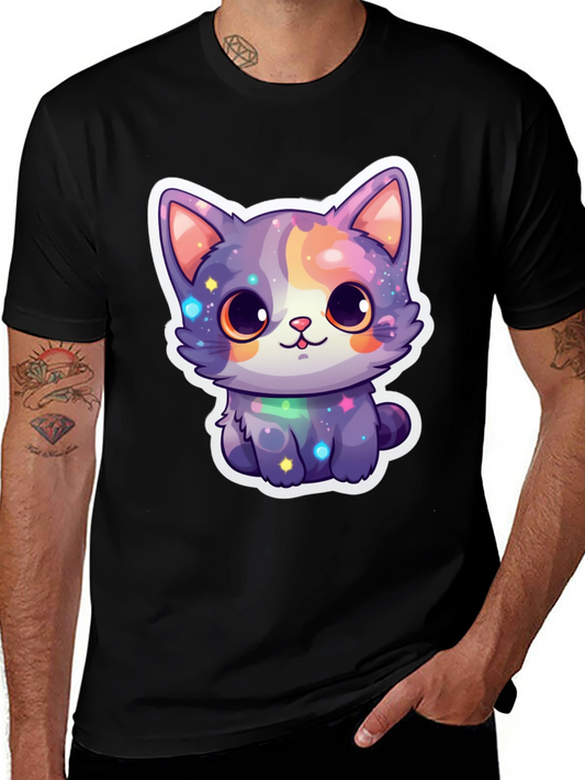 Cute Galaxy Cat T-Shirt - Stylish Graphic Tee