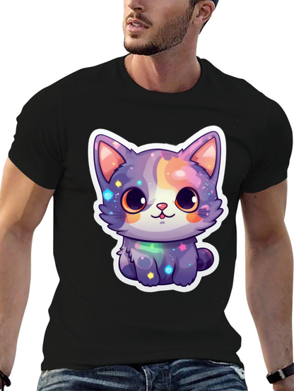 Cute Galaxy Cat T-Shirt - Stylish Graphic Tee