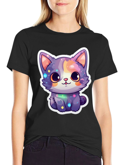Cute Galaxy Cat T-Shirt - Stylish Graphic Tee