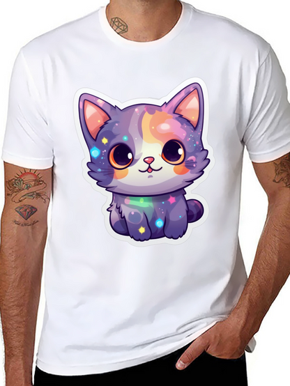 Cute Galaxy Cat T-Shirt - Stylish Graphic Tee