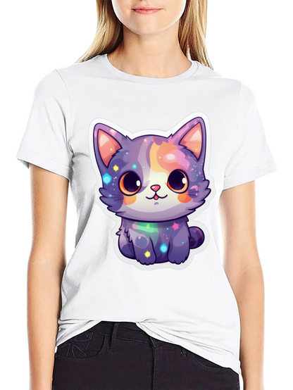Cute Galaxy Cat T-Shirt - Stylish Graphic Tee