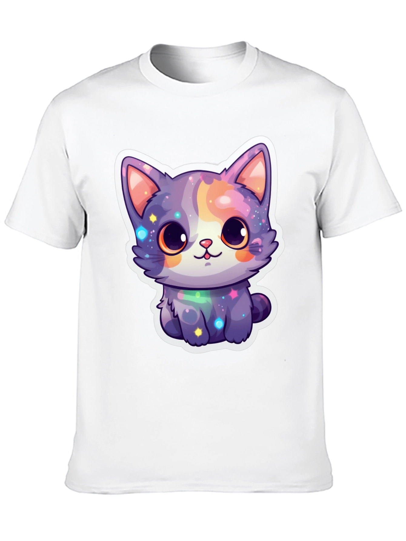Cute Galaxy Cat T-Shirt - Stylish Graphic Tee