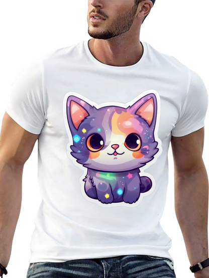 Cute Galaxy Cat T-Shirt - Stylish Graphic Tee