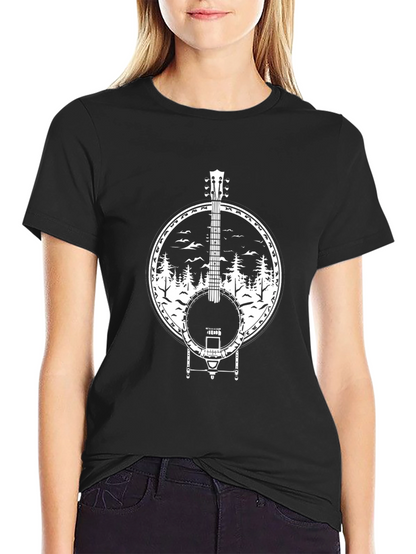 Banjo Forest T-Shirt - Black Cotton Tee