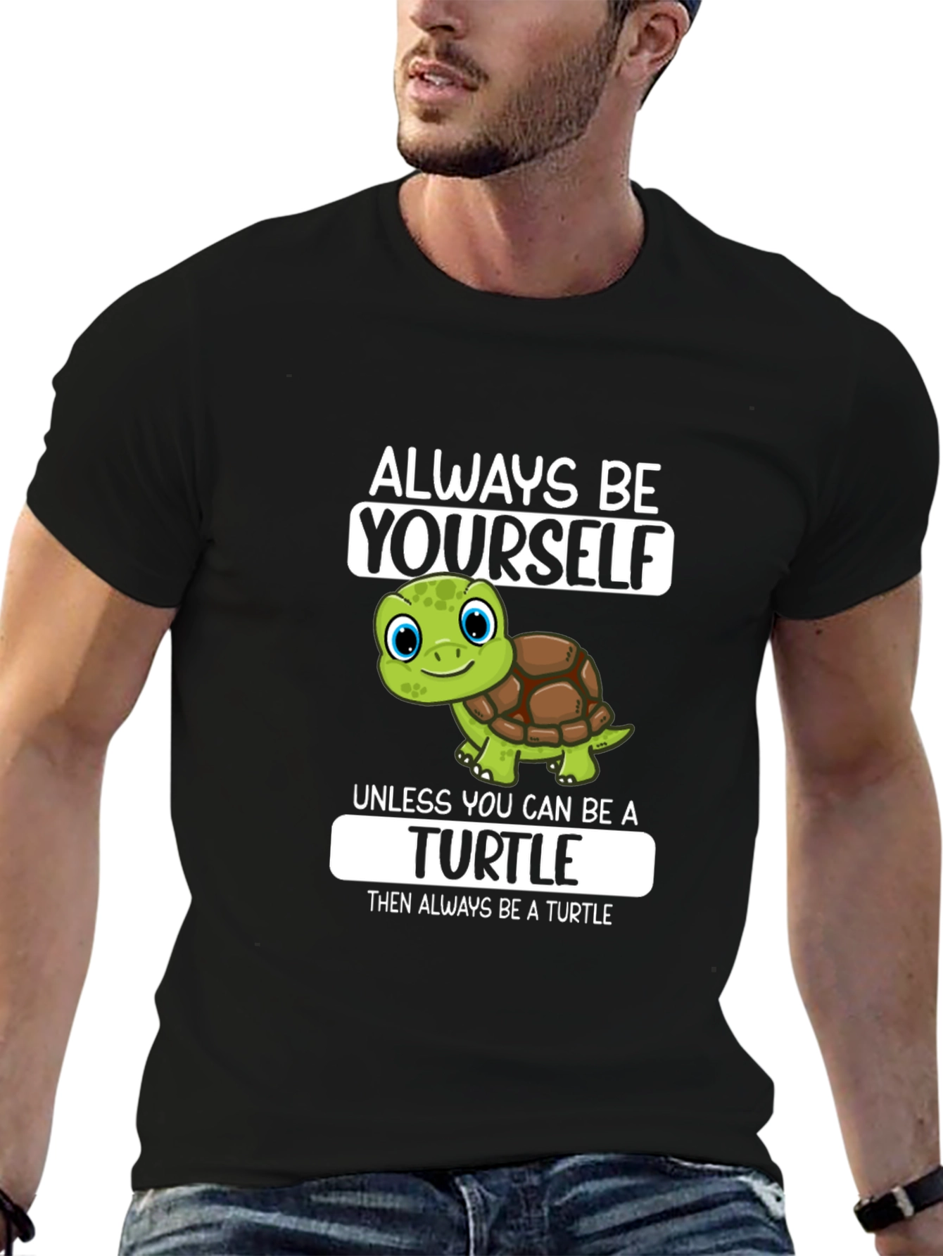 Always Be Yourself Turtle Graphic T-Shirt