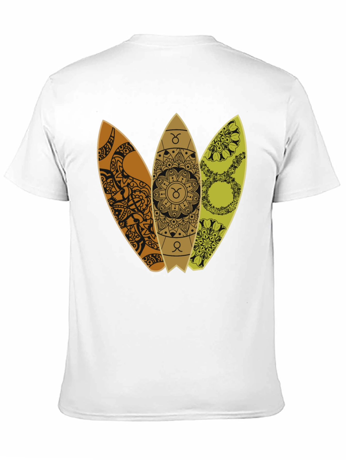 Taurus Zodiac Surfboard T-Shirt - Trendy Graphic Tee